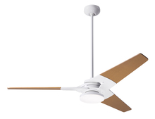 Modern Fan Co. TOR-GW-52-MP-272-002 - Torsion Fan; Gloss White Finish; 52&#34; Maple Blades; 20W LED; Fan Speed and Light Control (3-wire)