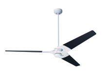 Modern Fan Co. TOR-GW-62-BK-NL-001 - Torsion Fan; Gloss White Finish; 62&#34; Black Blades; No Light; Fan Speed Control