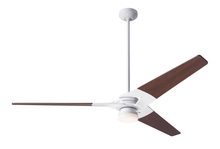 Modern Fan Co. TOR-GW-62-MG-271-002 - Torsion Fan; Gloss White Finish; 62&#34; Mahogany Blades; 17W LED; Fan Speed and Light Control (3-wi