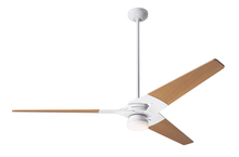 Modern Fan Co. TOR-GW-62-MP-271-002 - Torsion Fan; Gloss White Finish; 62&#34; Maple Blades; 17W LED; Fan Speed and Light Control (3-wire)