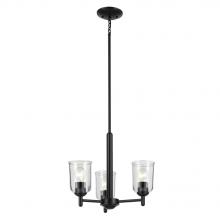 Kichler 43670BKCLR - Shailene 15.25&#34; 3-Light Mini Chandelier with Clear Glass in Black