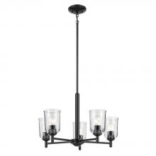 Kichler 43671BKCLR - Shailene 15.25&#34; 5-Light Chandelier with Clear Glass in Black