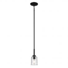 Kichler 43674BKCLR - Shailene 11.25&#34; 1-Light Mini Bell Pendant with Clear Glass in Black
