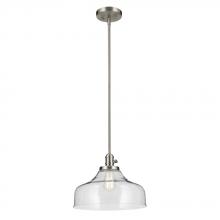 Kichler 43906NI - Avery 11.25&#34; 1-Light Bell Pendant with Clear Seeded Glass in Nickel