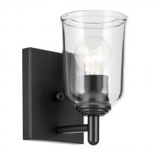 Kichler 45572BKCLR - Shailene 5&#34; 1-Light Wall Sconce with Clear Glass in Black
