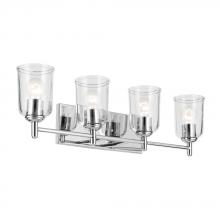 Kichler 45575CHCLR - Shailene 29.75&#34; 4-Light Vanity Light with Clear Glass in Chrome