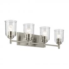 Kichler 45575NICLR - Shailene 29.75&#34; 4-Light Vanity Light with Clear Glass in Brushed Nickel