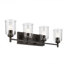 Kichler 45575OZCLR - Shailene 29.75&#34; 4-Light Vanity Light with Clear Glass in Olde Bronze