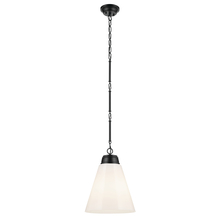 Kichler 52662BK - Marsailli 19.75&#34; 1-Light Large Pendant with Opal Glass in Black