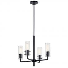 Kichler 52678BK - Velestino 20.5&#34; 4-Light Chandelier in Black