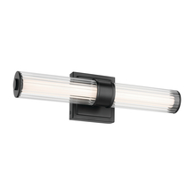 Kichler 55195BKLED - Laurene 18.5&#34; Linear Bath Bar Small LED with Clear Fluted Glass in Black