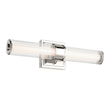 Kichler 55195PNLED - Laurene 18.5&#34; Linear Bath Bar Small LED with Clear Fluted Glass in Chrome
