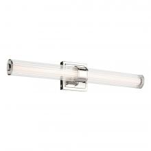 Kichler 55196PNLED - Laurene 26.5&#34; Linear Bath Bar Medium LED with Clear Fluted Glass in Chrome