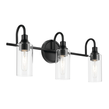 Kichler 55211BK - Kavi 23&#34; 3-Light Vanity Light with Clear Glass in Black