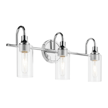 Kichler 55211CH - Kavi 23&#34; 3-Light Vanity Light with Clear Glass in Chrome