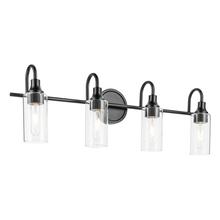 Kichler 55212BK - Kavi 31.5&#34; 4-Light Vanity Light with Clear Glass in Black