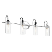 Kichler 55212CH - Kavi 31.5&#34; 4-Light Vanity Light with Clear Glass in Chrome