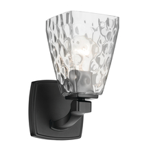 Kichler 55214BKWTR - Marant 9.5&#34; 1-Light Wall Sconce with Clear Water Glass in Black