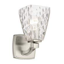 Kichler 55214NIWTR - Marant 9.5&#34; 1-Light Wall Sconce with Clear Water Glass in Brushed Nickel