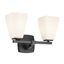 Kichler 55215BK - Marant 14.25&#34; 2-Light Vanity Light with Opal Glass in Black