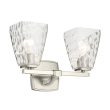 Kichler 55215NIWTR - Marant 14.25&#34; 2-Light Vanity Light with Clear Water Glass in Brushed Nickel