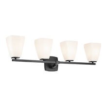 Kichler 55217BK - Marant 33.25&#34; 4-Light Vanity Light with Opal Glass in Black