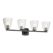 Kichler 55217BKWTR - Marant 33.25&#34; 4-Light Vanity Light with Clear Water Glass in Black