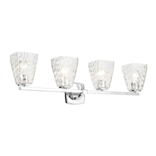Kichler 55217CHWTR - Marant 33.25&#34; 4-Light Vanity Light with Clear Water Glass in Chrome