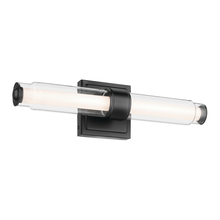 Kichler 55237BKLED - Laurene 18.5&#34; Linear Bath Bar Small LED with Clear Glass in Black