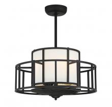 Savoy House 30-FD-126-89 - Oslo 4-Light Fan D&#39;Lier in 
Matte Black