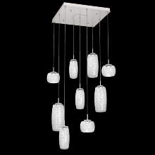 Hammerton CHB0091-09-BS-C-C01-L1 - Vessel Square 9pc Multi-Pendant