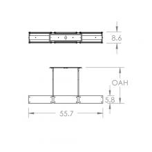 Hammerton PLB0044-56-GB-FS-001-E2 - Textured Glass Linear - 56-Inch