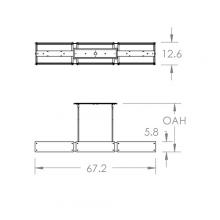 Hammerton PLB0044-67-FB-FR-001-E2 - Textured Glass Linear - 67-Inch