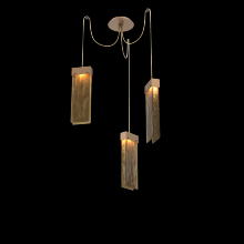 Hammerton SCB0042-03-NB-BG-C01-L1 - Parallel Glass Round 3pc Swag Multi-Pendant