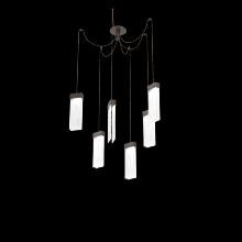 Hammerton SCB0042-06-FB-CG-C01-L1 - Parallel Glass Round 6pc Swag Multi-Pendant
