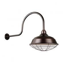 Hi-Lite MFG Co. H-QSN15117-SA-145/QSNHL-C-145/QSNWGR-17-145 - 17&#34; Gooseneck Light Warehouse Shade, QSNHL-C Arm, Wire Guard Accessory
