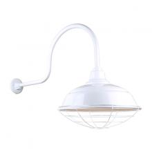 Hi-Lite MFG Co. H-QSN15117-SA-93/QSNHL-C-93/QSNWGR-17-93 - 17&#34; Gooseneck Light Warehouse Shade, QSNHL-C Arm, Wire Guard Accessory