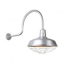 Hi-Lite MFG Co. H-QSN15118-SA-96/QSNHL-C-96/QSNWGR-18-96 - 18&#34; Gooseneck Light Warehouse Shade, QSNHL-C Arm, Wire Guard Accessory