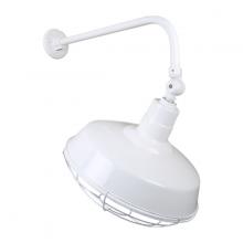 Hi-Lite MFG Co. H-QSN15118-SA-93/QSNB-13-93/QSNSK-93/QSNWGR-18-93 - 18&#34; Gooseneck Light Warehouse Shade, QSNB-13 Arm, Swivel Knuckle & Wire Guard Accessories
