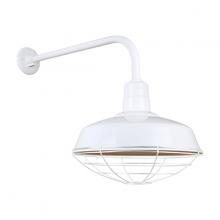 Hi-Lite MFG Co. H-QSN15114-SA-93/QSNB-13-93/QSNWGR-14-93 - 14&#34; Gooseneck Light Warehouse Shade, QSNB-13 Arm, Wire Guard Accessory