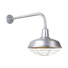 Hi-Lite MFG Co. H-QSN15114-SA-96/QSNB-13-96/QSNWGR-14-96 - 14&#34; Gooseneck Light Warehouse Shade, QSNB-13 Arm, Wire Guard Accessory