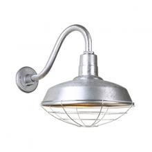 Hi-Lite MFG Co. H-QSN15114-SA-96/QSNB-42-96/QSNWGR-14-96 - 14&#34; Gooseneck Light Warehouse Shade, QSNB-42 Arm, Wire Guard Accessory
