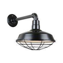 Hi-Lite MFG Co. H-QSN15114-SA-91/QSNB-44-91/QSNWGR-14-91 - 14&#34; Gooseneck Light Warehouse Shade, QSNB-44 Arm, Wire Guard Accessory