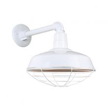 Hi-Lite MFG Co. H-QSN15114-SA-93/QSNB-44-93/QSNWGR-14-93 - 14&#34; Gooseneck Light Warehouse Shade, QSNB-44 Arm, Wire Guard Accessory