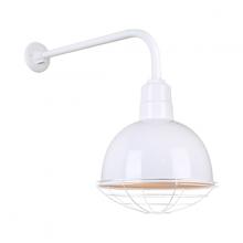 Hi-Lite MFG Co. H-QSN16110-SA-93/QSNB-13-93/QSNWGR-10-93 - 10&#34; Gooseneck Light Deep Bowl Shade, QSNB-13 Arm, Wire Guard Accessory
