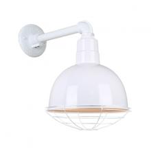 Hi-Lite MFG Co. H-QSN16112-SA-93/QSNB-44-93/QSNWGR-12-93 - 12&#34; Gooseneck Light Deep Bowl Shade, QSNB-44 Arm, Wire Guard Accessory