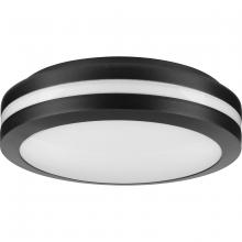 Progress P550112-031-30 - Hard Nox Collection Black 12&#34; Die Cast Round Flush Mount Light