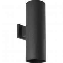 Progress P560293-031-30 - 6&#34; LED Outdoor Up/Down Modern Black Wall Cylinder with Glass Top Lens