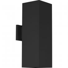 Progress P560295-031-30 - 6&#34; LED Outdoor Up/Down Modern Black Wall Cylinder with Glass Top Lense
