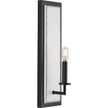 Progress P710109-31M - Galloway Collection One-Light 18&#34; Matte Black Modern Farmhouse Wall Bracket with Distressed Whit
